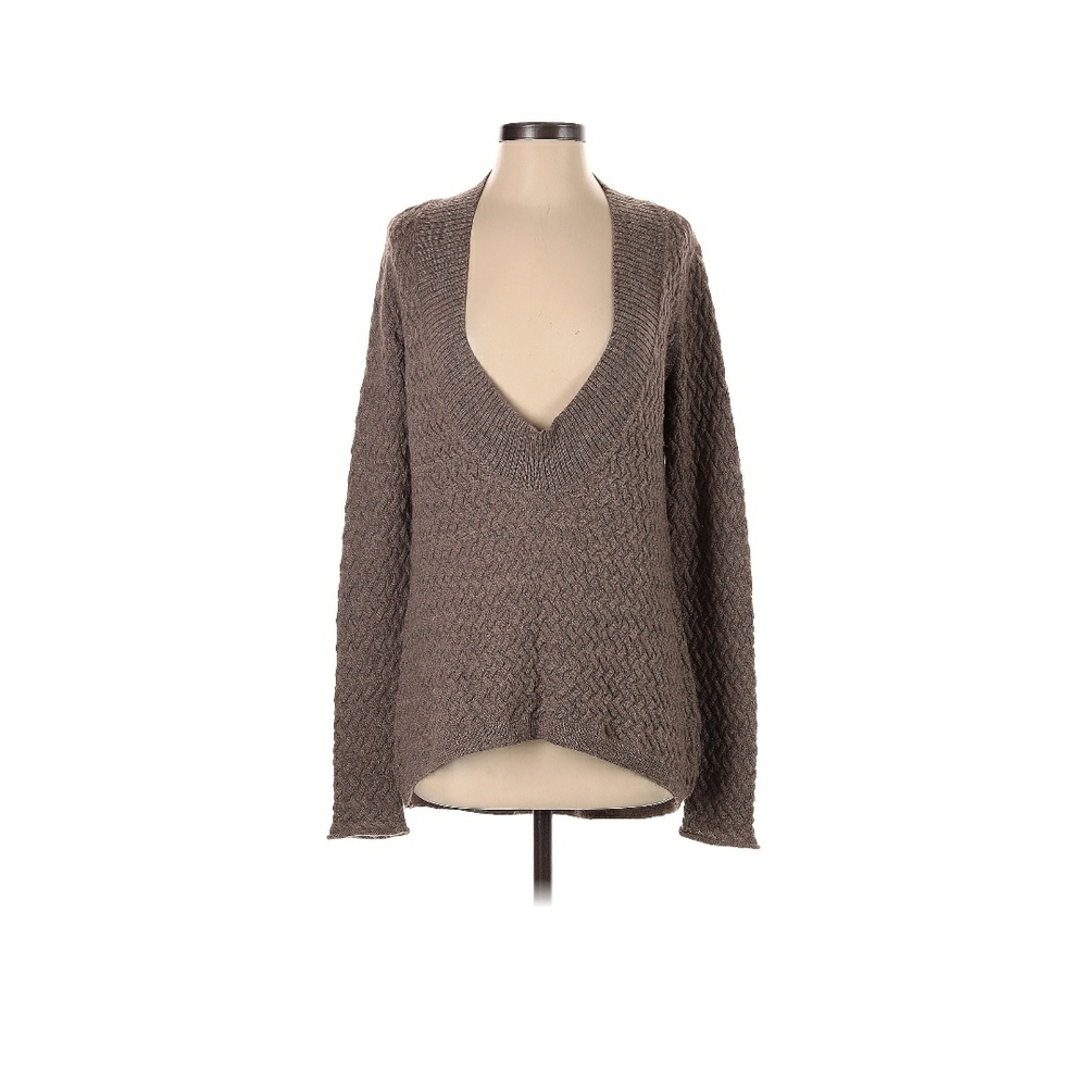 Joie V-Neck Wool Blen Sweater - Small Brown